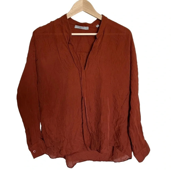 Vince • Silk Banded Collar Blouse - Picture 1 of 7